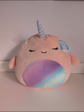 NWT Squishmallows Evie The Narwhal Plush - 14 Inches